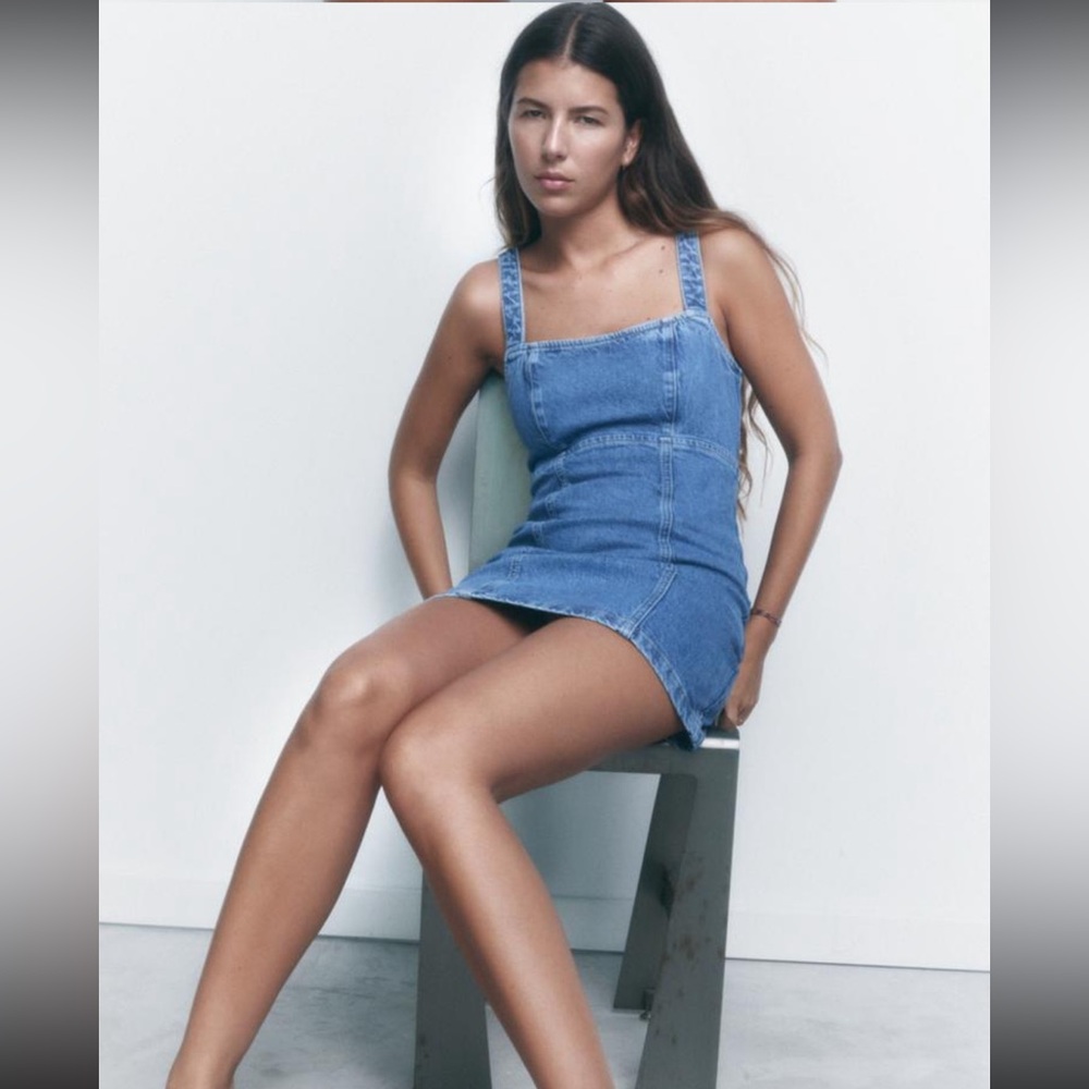 Zara Blue Denim Mini Dress